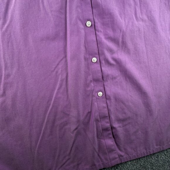 Orvis Women’s Purple Button Up Shirt 1/2 Sleeve Size 18 Cotton Wrinkle Free - Picture 8 of 10